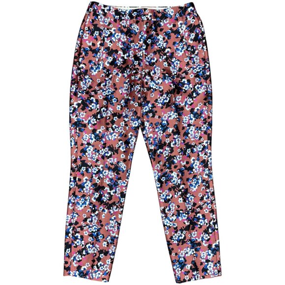 EUC Women's J. CREW Collection Silk and Wool Blend Floral Lined Pants | Size 2 - Picture 2 of 12